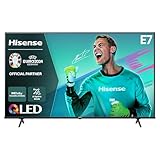 Hisense 58E7NQ 146 cm (58 Zoll) Fernseher, 4K UHD, QLED, HDR10, HDR10  decoding, HLG, Dolby Vision Atmos, 60Hz...